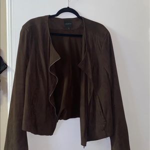 Brown Lane Bryant fringe jacket